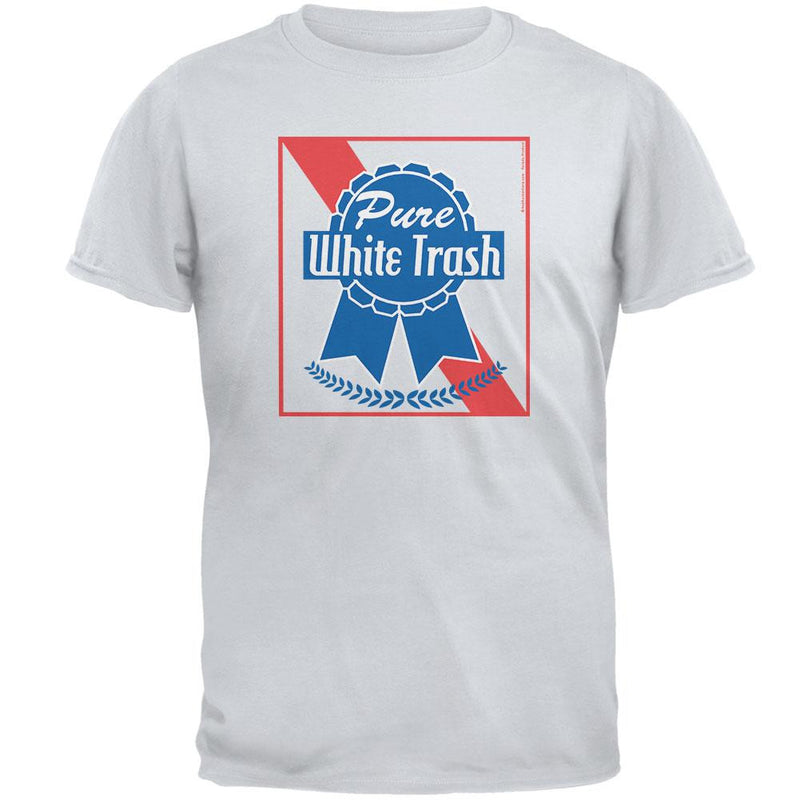 Pure White Trash Heather Blue/Navy Men's Ringer T-Shirt Men's T-Shirts Old Glory   