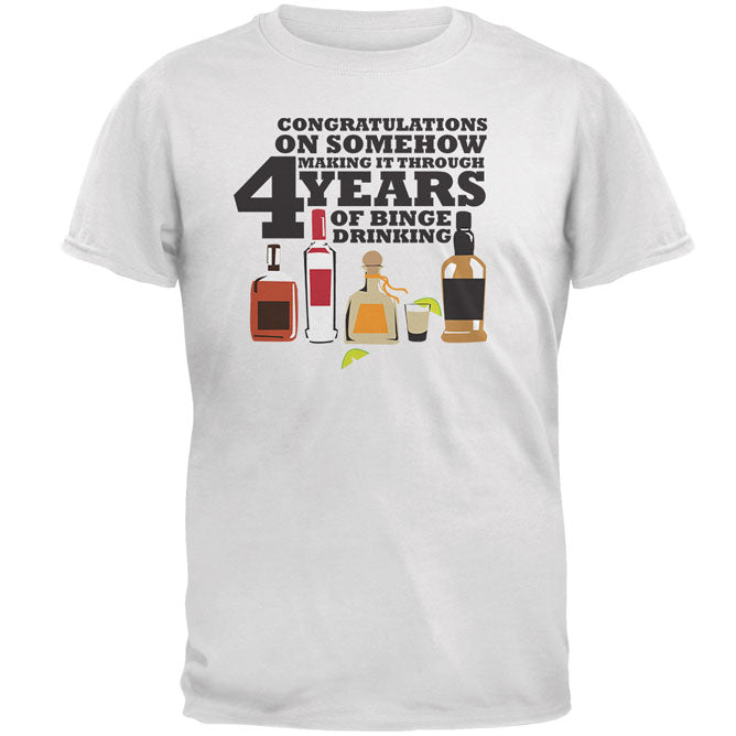 4 Years Binge Drinking Mens T Shirt Men's T-Shirts global 2XL White 