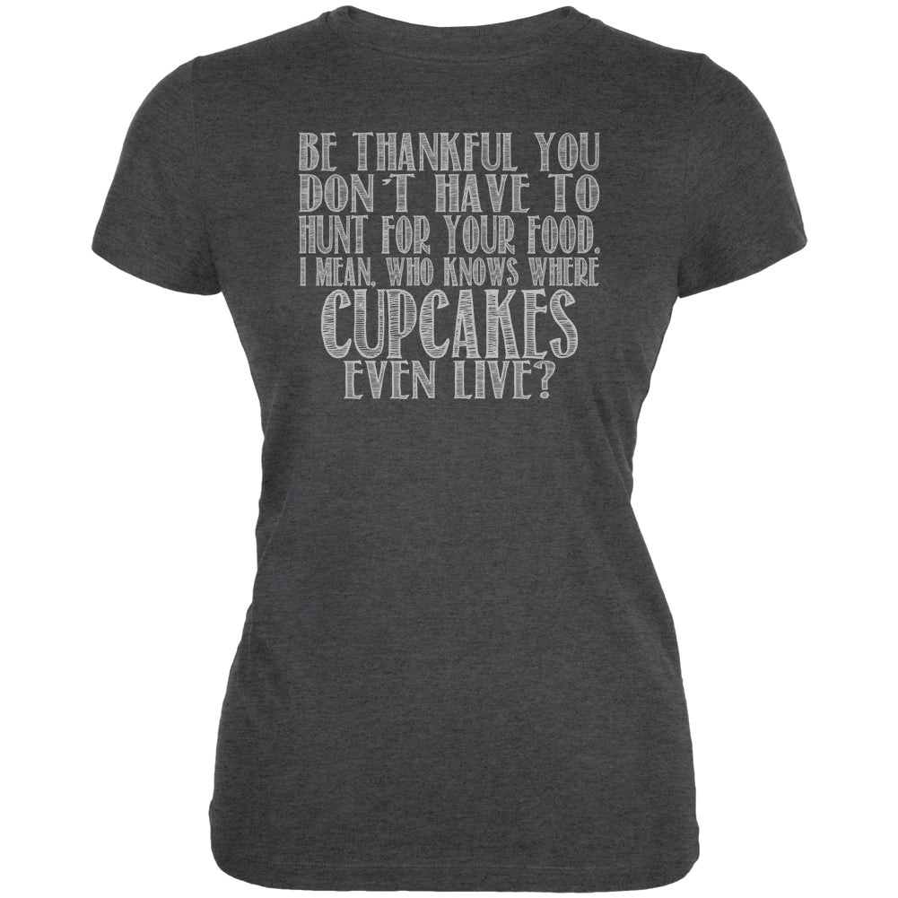 Hunt For Cupcakes Juniors Soft T Shirt Juniors T-Shirts Old Glory 2XL Deep Heather 