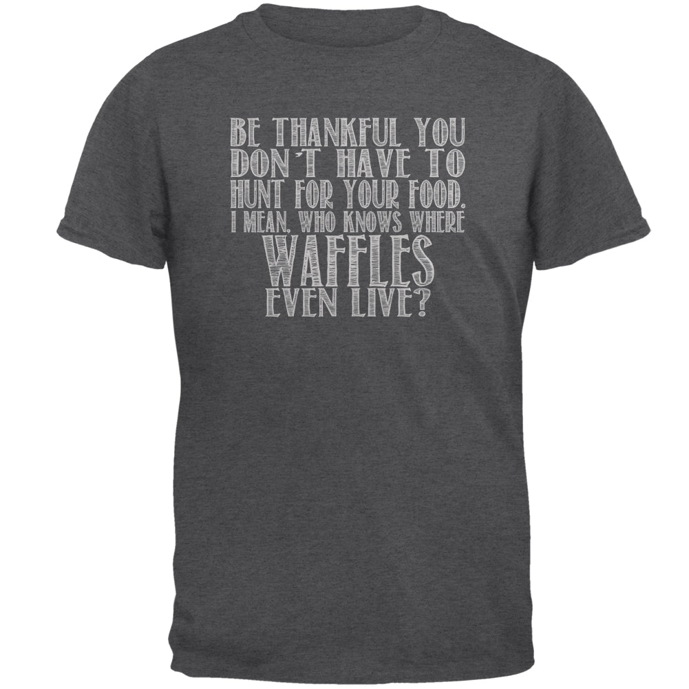 Hunt For Waffles Mens T Shirt Men's T-Shirts Old Glory 2XL Dark Heather 