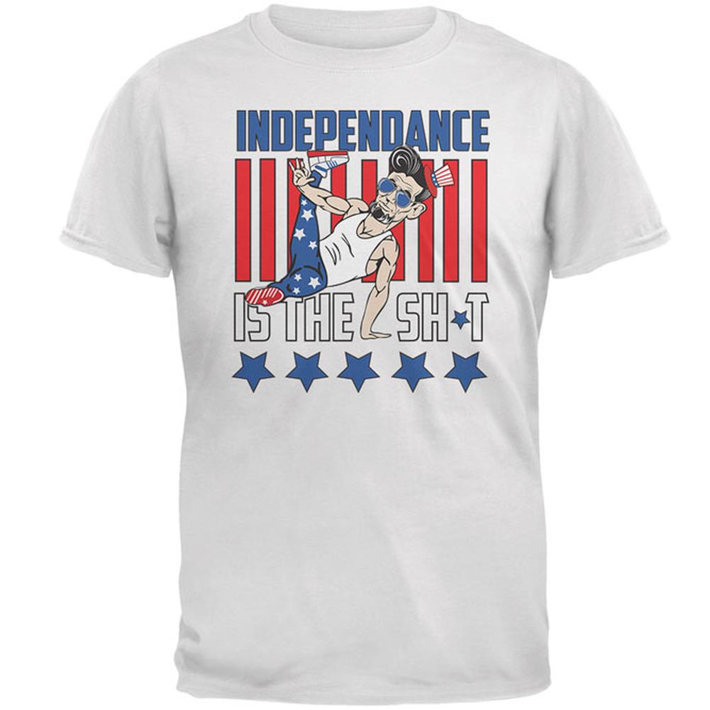 4th of July Independance Mens T Shirt Men's T-Shirts Old Glory 2XL White 