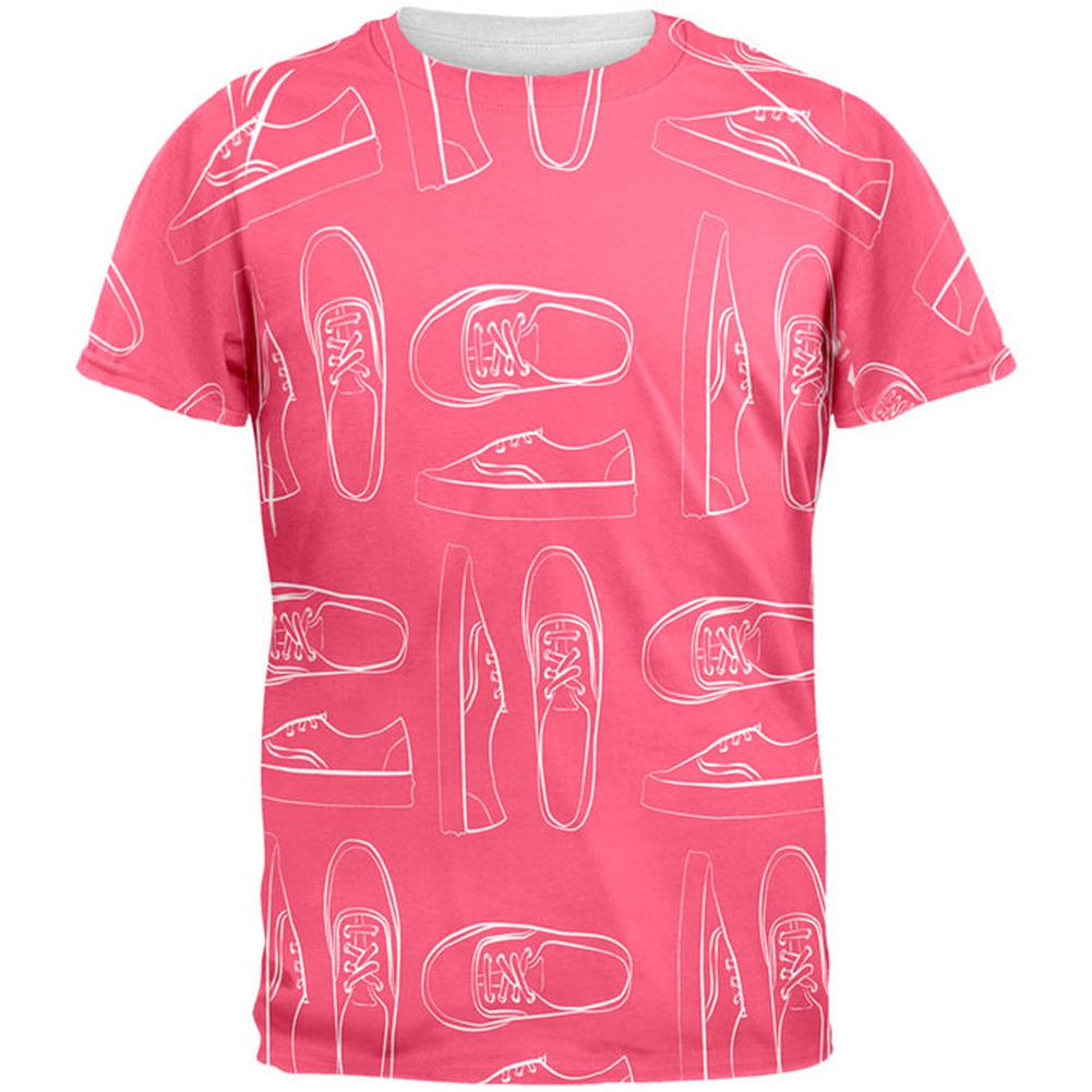 Pink Sneakers All Over Mens T Shirt Men's T-Shirts Old Glory 2XL Multi 