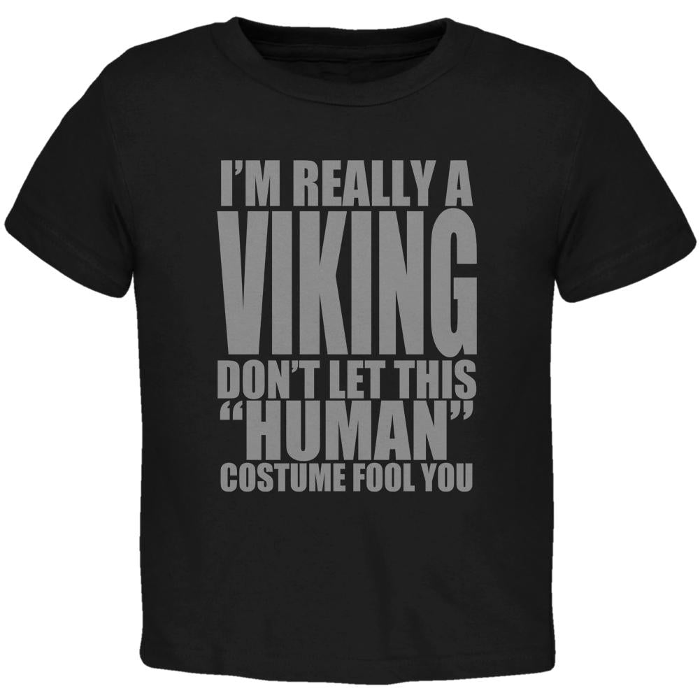 Halloween Human Viking Costume Toddler T Shirt Toddler T-Shirts Old Glory 2T Black 