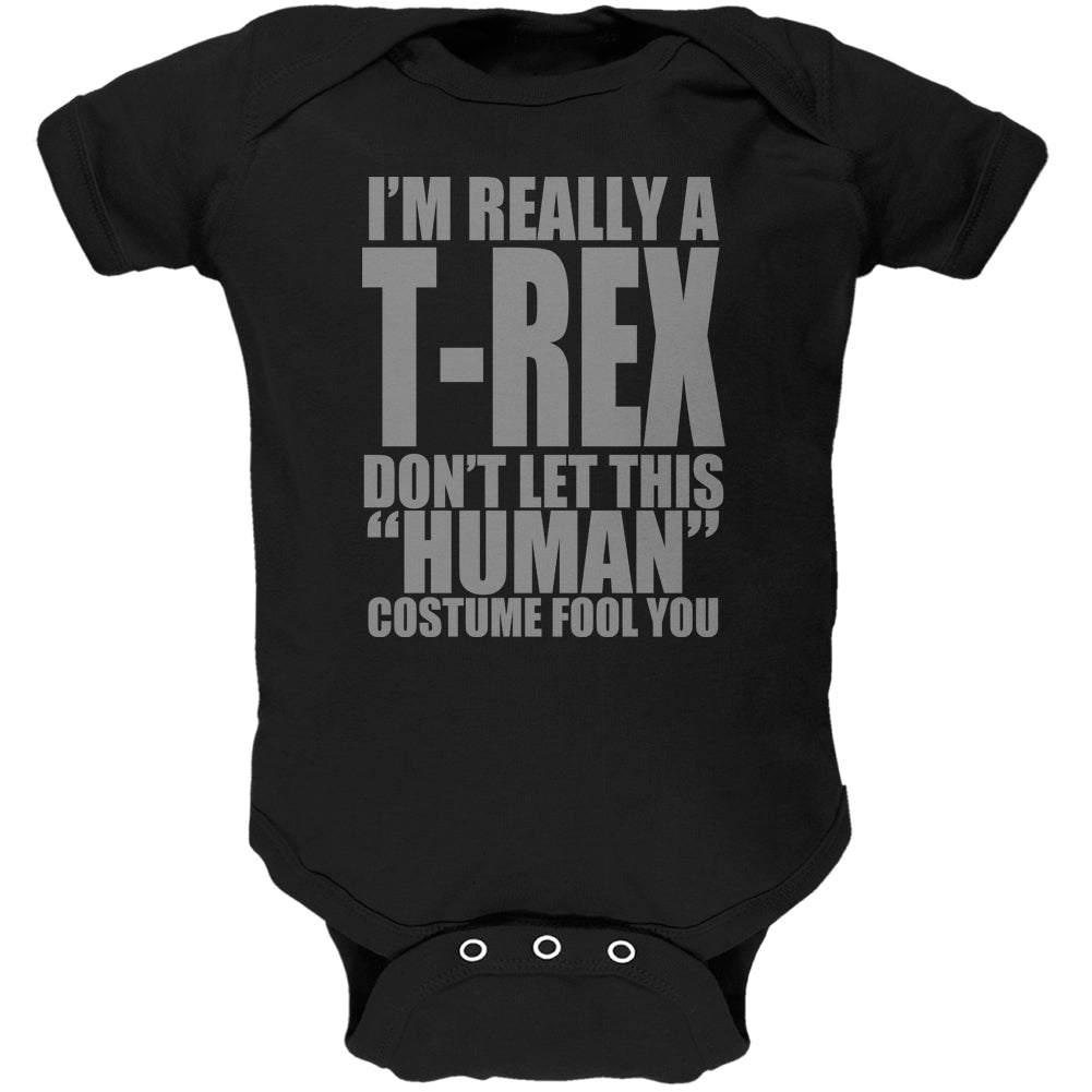 Halloween Human T-Rex Costume Soft Baby One Piece Baby One Piece Old Glory 0-3M Black 