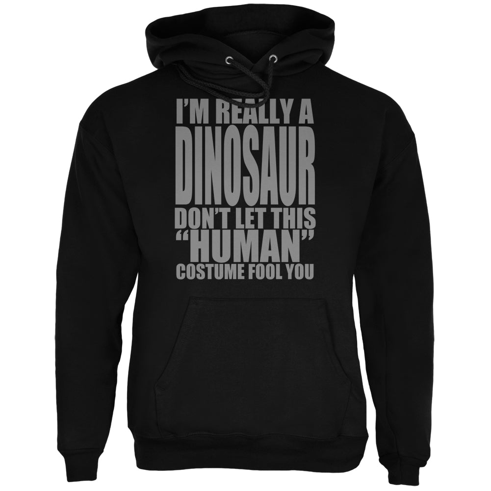 Halloween Human Dinosaur Costume Mens Hoodie Men's Hoodies Old Glory 2XL Black 