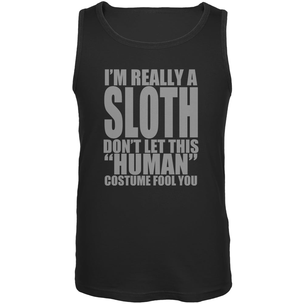 Halloween Human Sloth Costume Mens Tank Top Men's Tank Tops Old Glory 3XL Black 