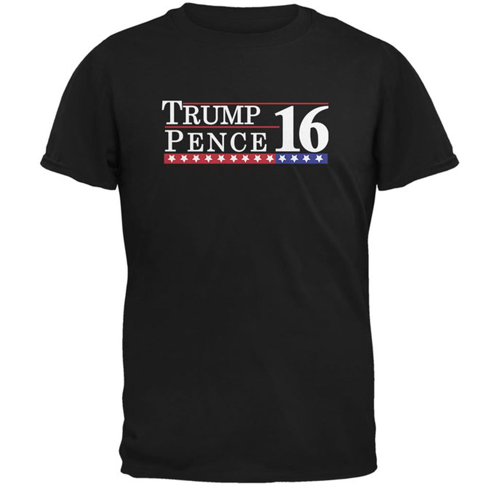 Election 2016 Trump Pence Classical Mens T Shirt Men's T-Shirts Old Glory 2XL Black 