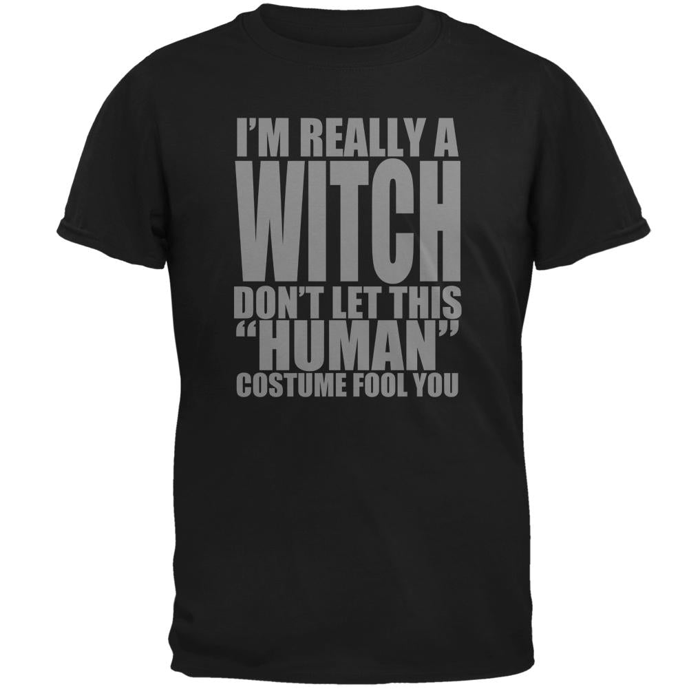 Halloween Human Witch Costume Mens T Shirt Men's T-Shirts Old Glory 2XL Black 