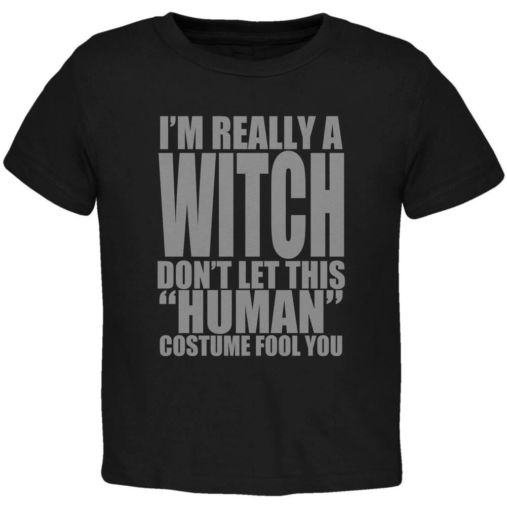 Halloween Human Witch Costume Toddler T Shirt Toddler T-Shirts Old Glory 2T Black 