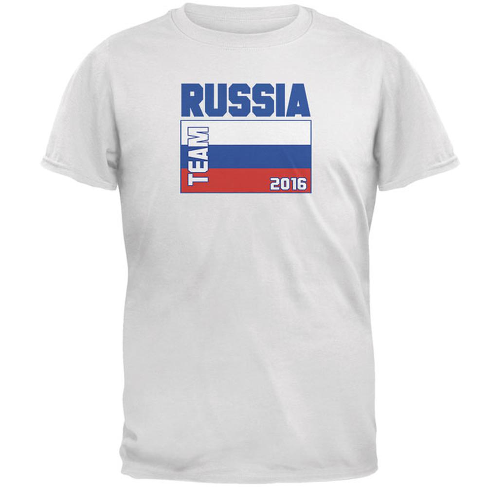 Summer Olympics Team Russia Mens T Shirt Men's T-Shirts Old Glory 2XL White 