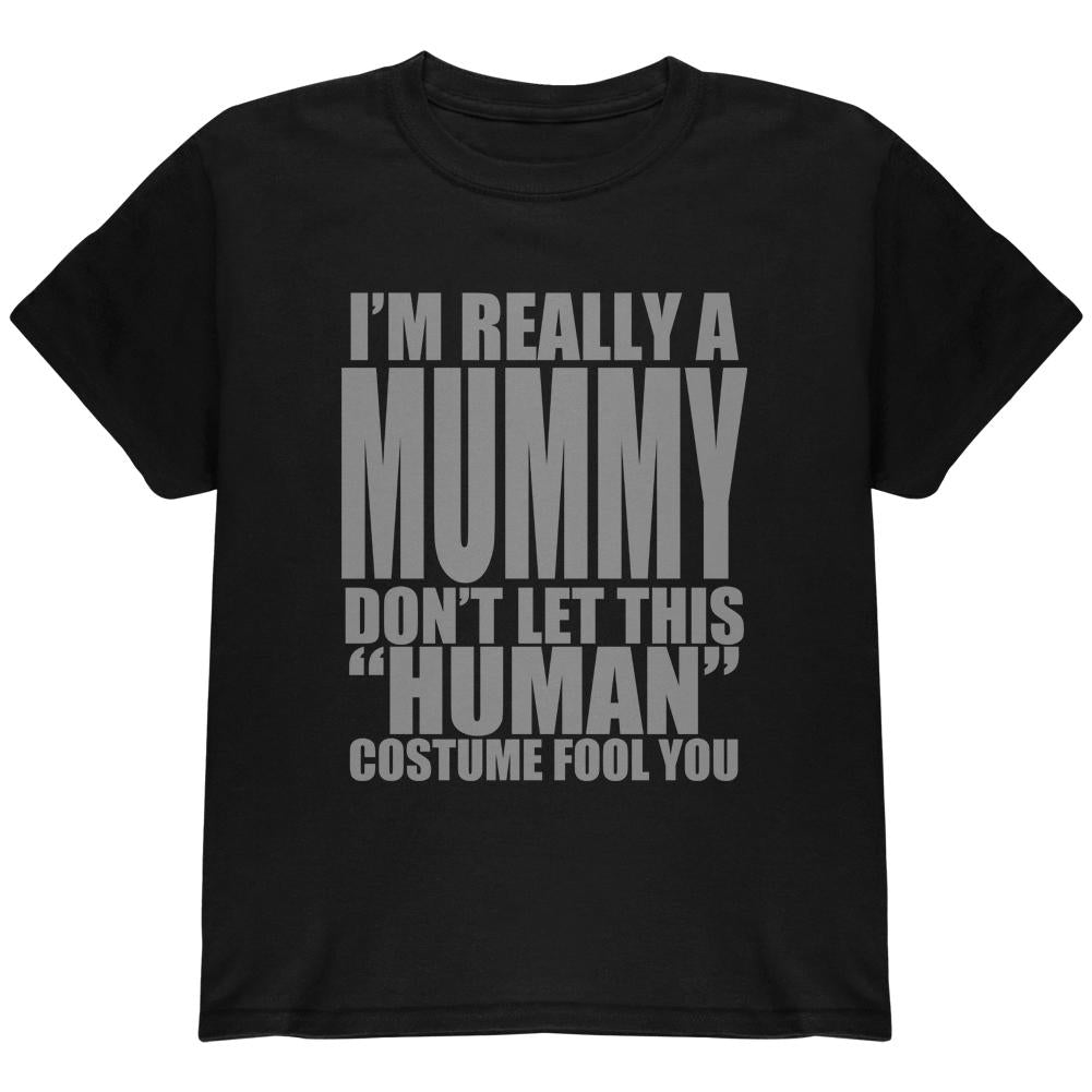 Halloween Human Mummy Costume Youth T Shirt Youth T-Shirts Old Glory LG Black 