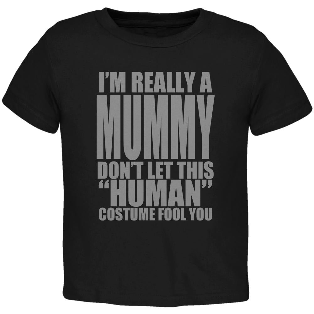 Halloween Human Mummy Costume Toddler T Shirt Toddler T-Shirts Old Glory 2T Black 