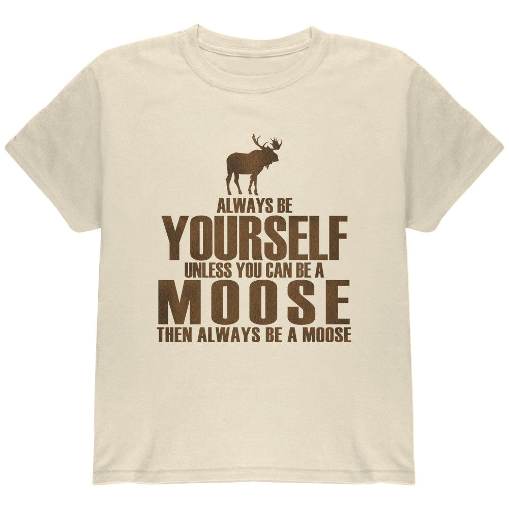 Always Be Yourself Moose Black Youth T-Shirt Youth T-Shirts Old Glory YLG Natural 