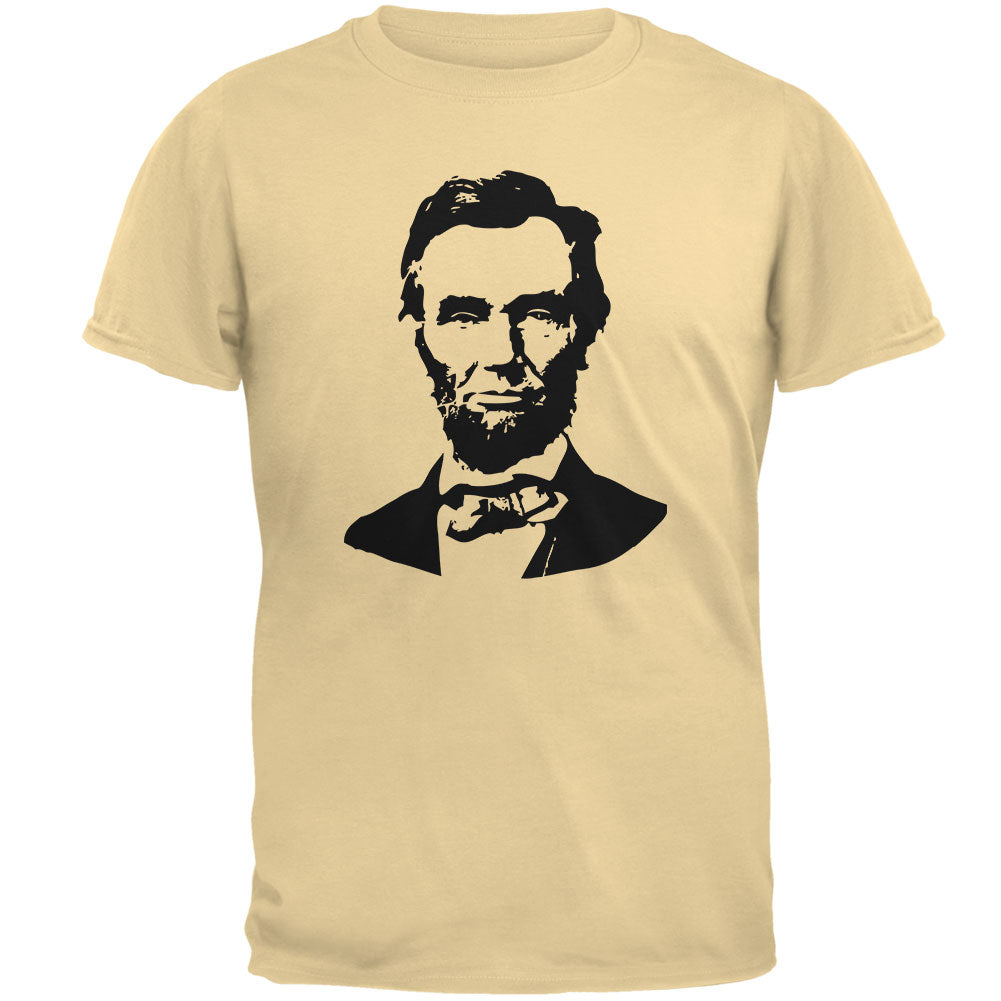 Abraham Lincoln Silhouette Mens T Shirt Men's T-Shirts Old Glory 2XL Yellow Haze 