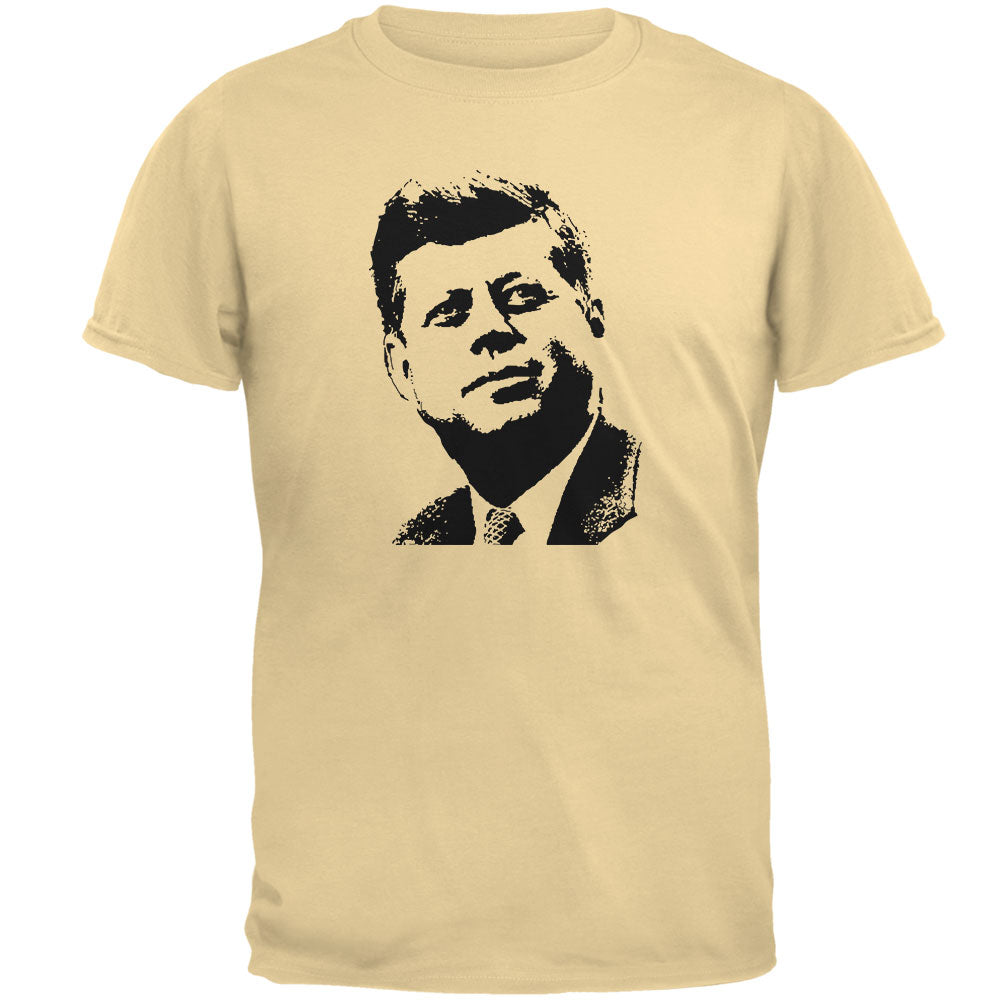 JFK Silhouette Mens T Shirt Men's T-Shirts Old Glory 2XL Yellow Haze 