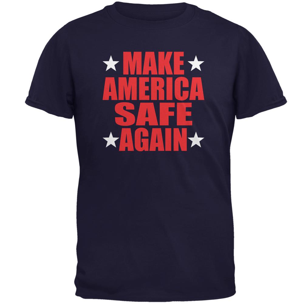 Election 2016 Make America Safe Again Mens T Shirt Men's T-Shirts Old Glory 2XL Navy 