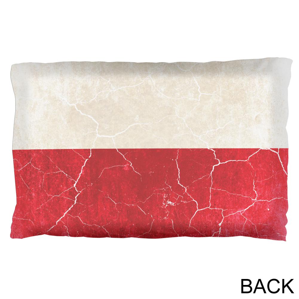 Distressed Grunge Polish Flag Pillow Case Pillowcases Old Glory   