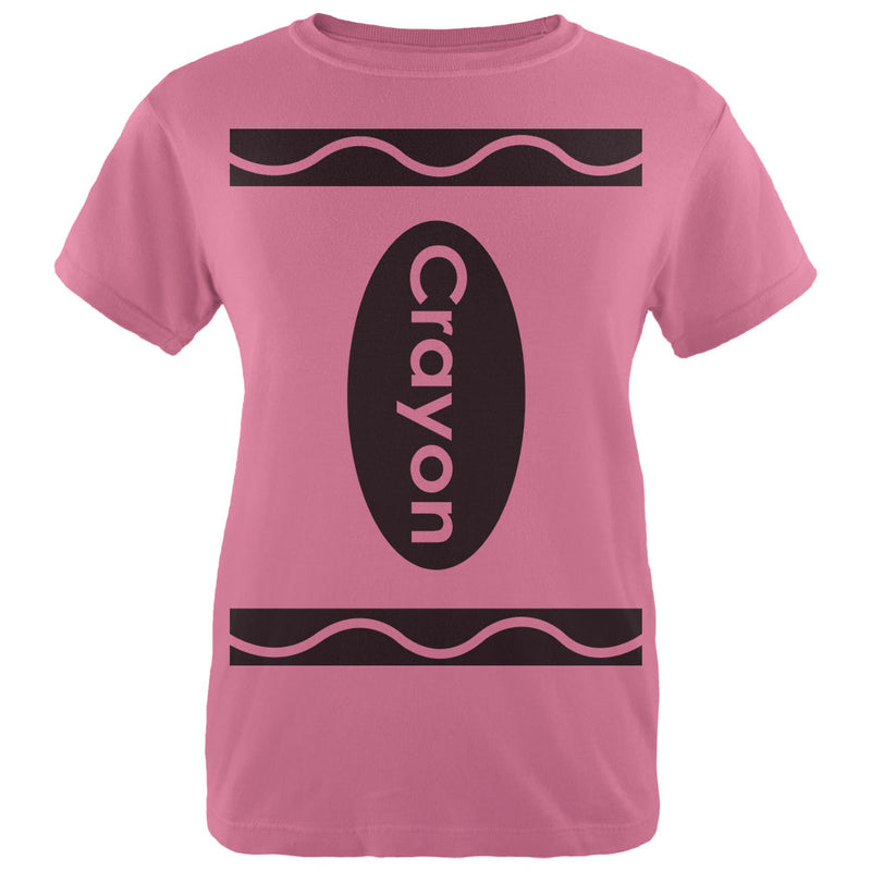 Halloween Crayon Costume Womens T Shirt Women's T-Shirts Old Glory SM Pink 