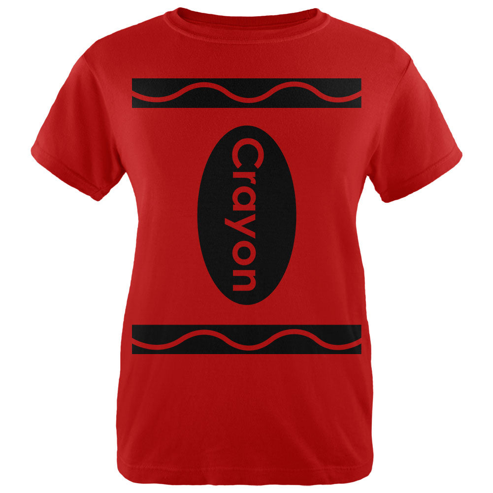 Halloween Crayon Costume Womens T Shirt Women's T-Shirts Old Glory LG Red 