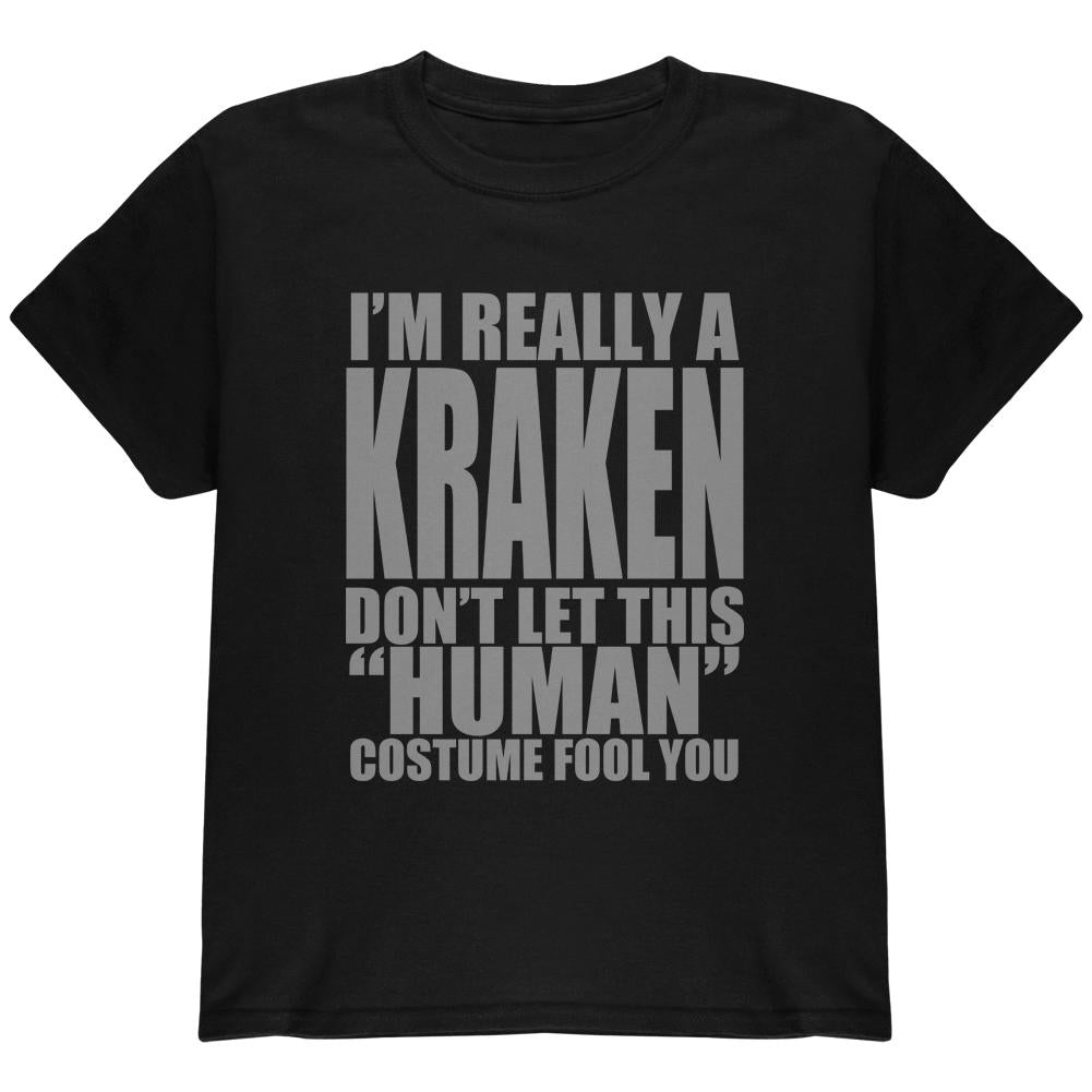 Halloween Human Kraken Costume Youth T Shirt Youth T-Shirts Old Glory LG Black 