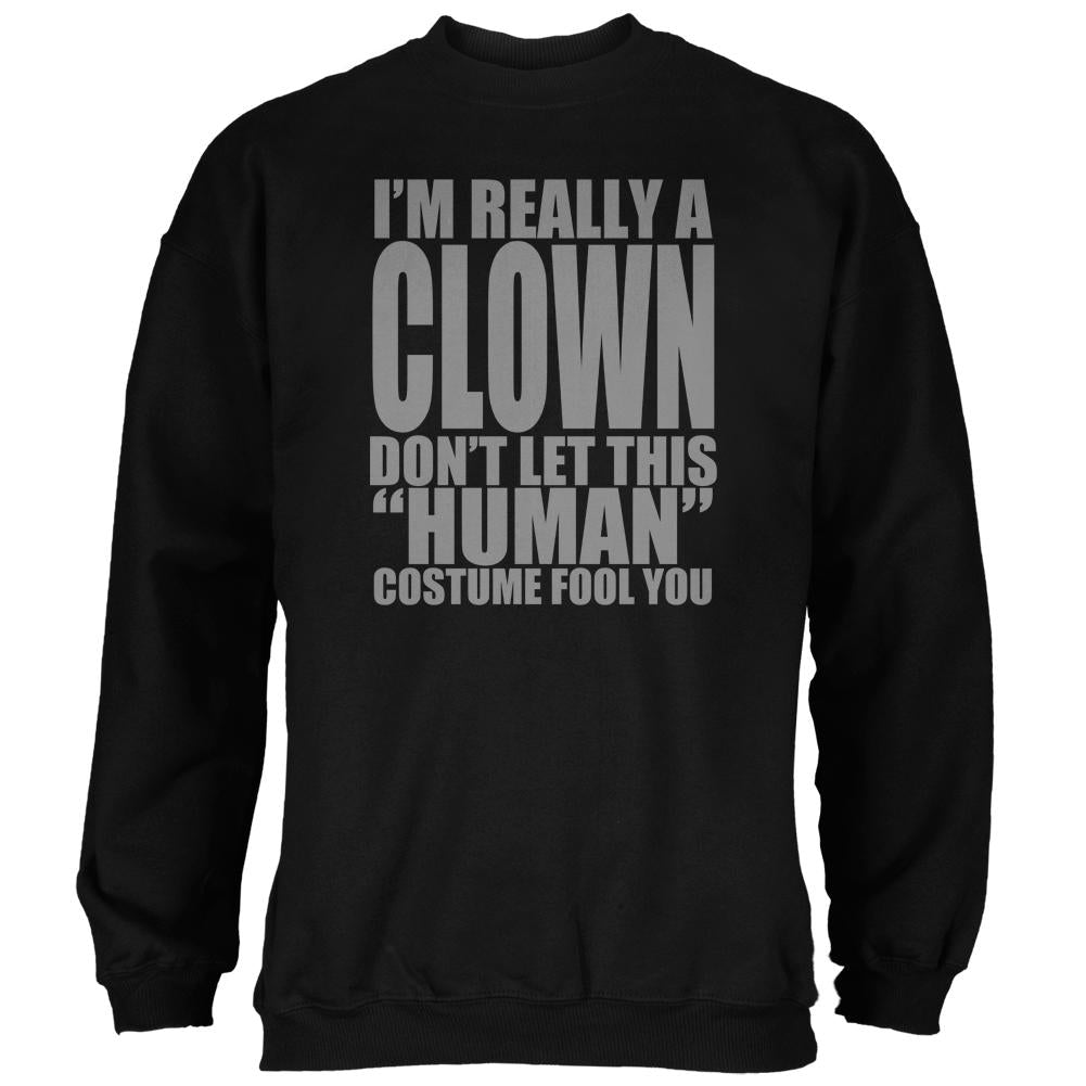 Halloween Human Clown Costume Mens Sweatshirt Men's Sweatshirts Old Glory 2XL Black 