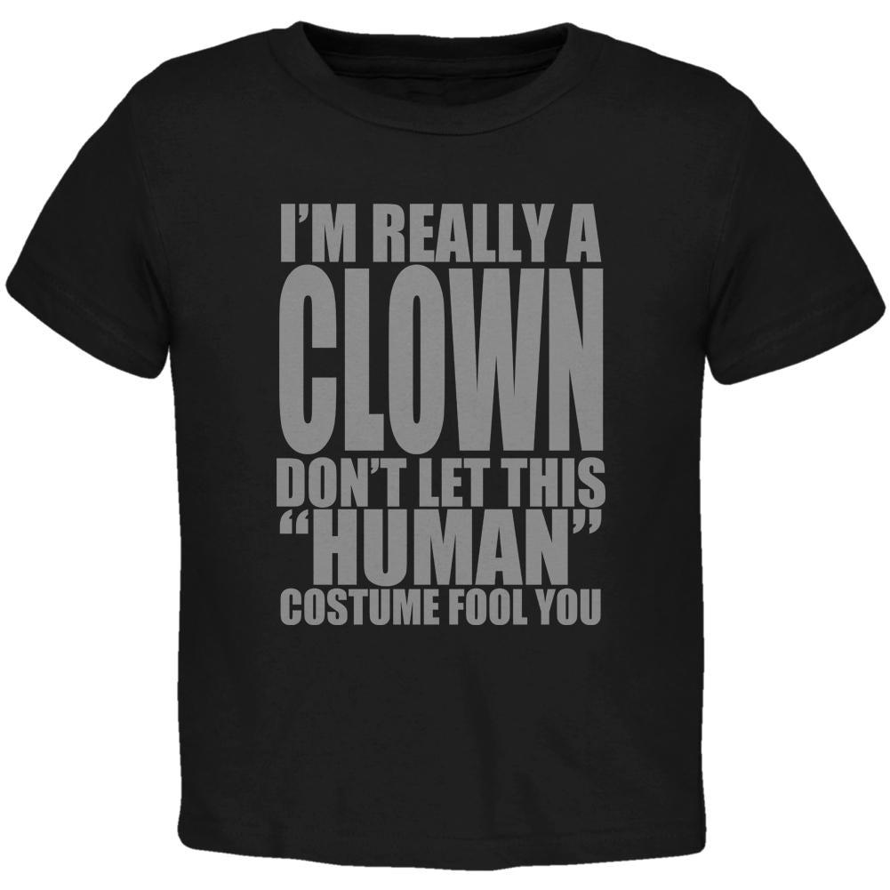 Halloween Human Clown Costume Toddler T Shirt Toddler T-Shirts Old Glory 2T Black 