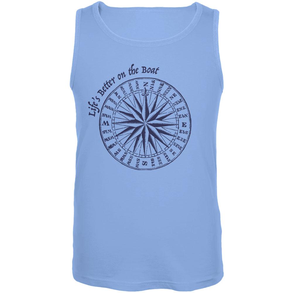 Summer Sun Life's Better on the Boat Mens Tank Top Men's Tank Tops Old Glory 2XL Carolina Blue 