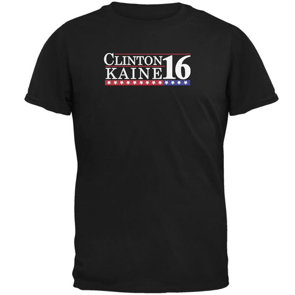 Election 2016 Clinton Kaine Classical Mens T Shirt Men's T-Shirts Old Glory 2XL Black 