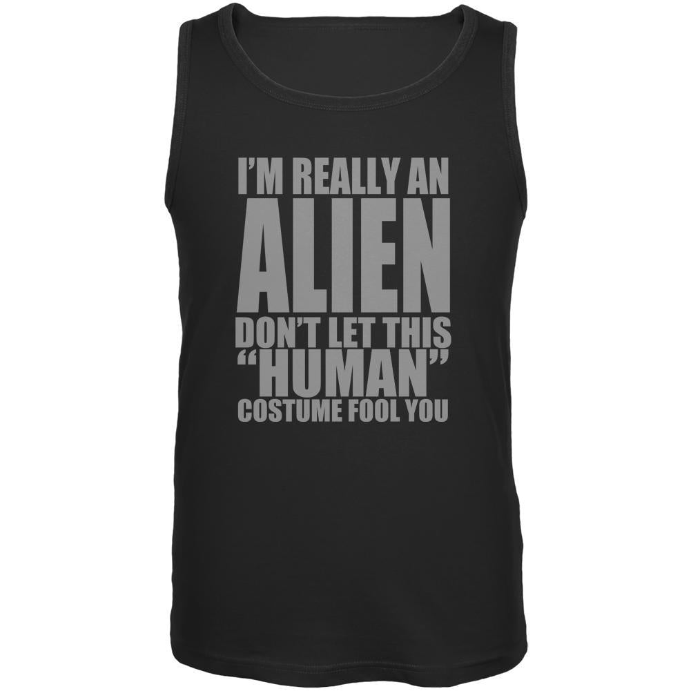 Halloween Human Alien Costume Mens Tank Top Men's Tank Tops Old Glory 2XL Black 