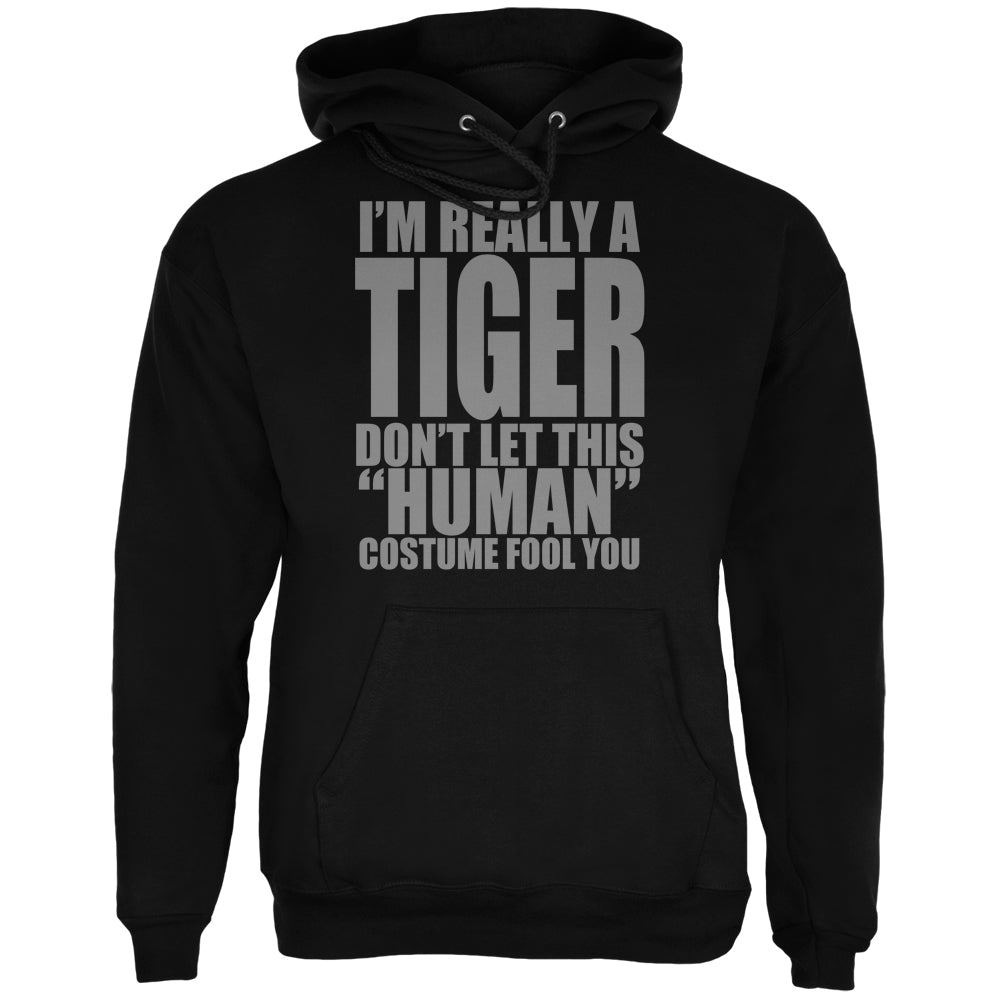 Halloween Human Tiger Costume Mens Hoodie Men's Hoodies Old Glory 2XL Black 