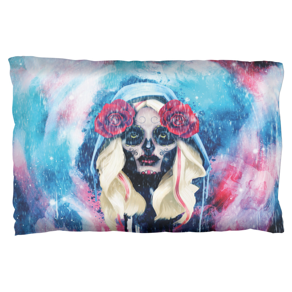 Halloween Day of the Dead Sugar Skull Girl Rain Pillow Case Pillowcases Old Glory OS Multi 