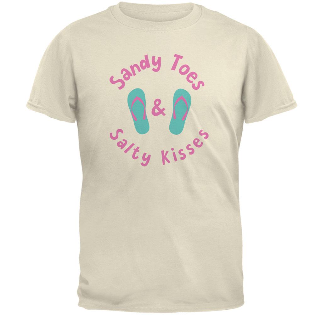 Summer Sun Sandy Toes and Salty Kisses Mens T Shirt Men's T-Shirts Old Glory 2XL Natural 