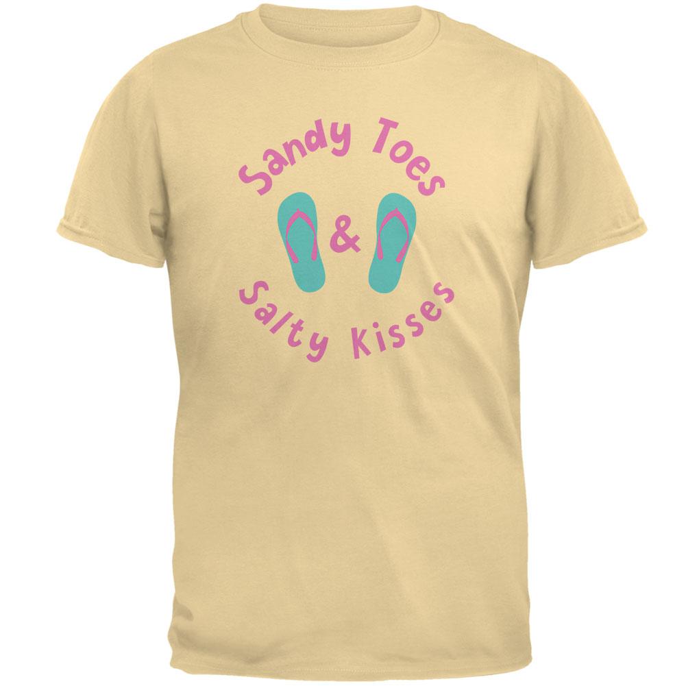 Summer Sun Sandy Toes and Salty Kisses Mens T Shirt Men's T-Shirts Old Glory 2XL Yellow Haze 