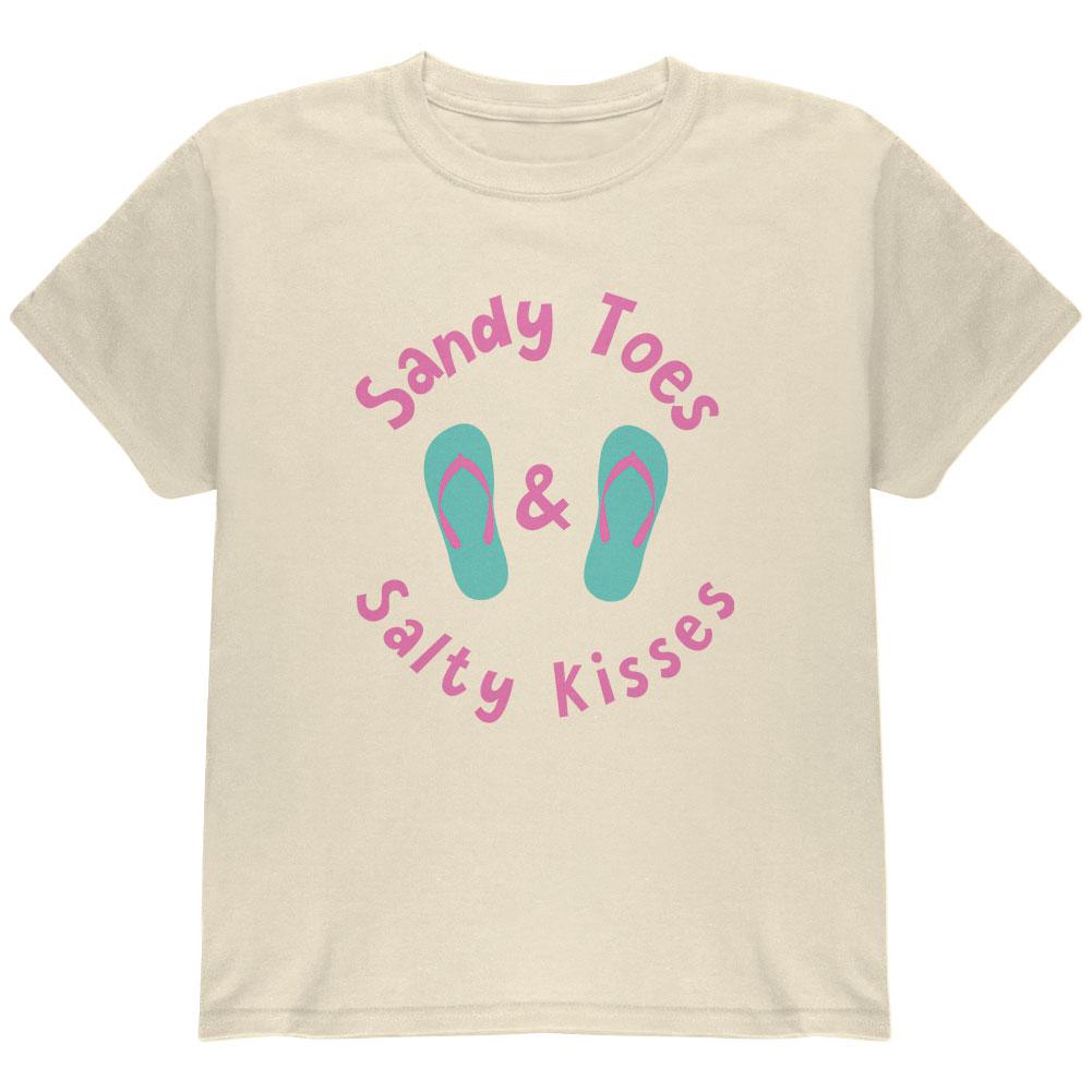 Summer Sun Sandy Toes and Salty Kisses Youth T Shirt Youth T-Shirts Old Glory LG Natural 