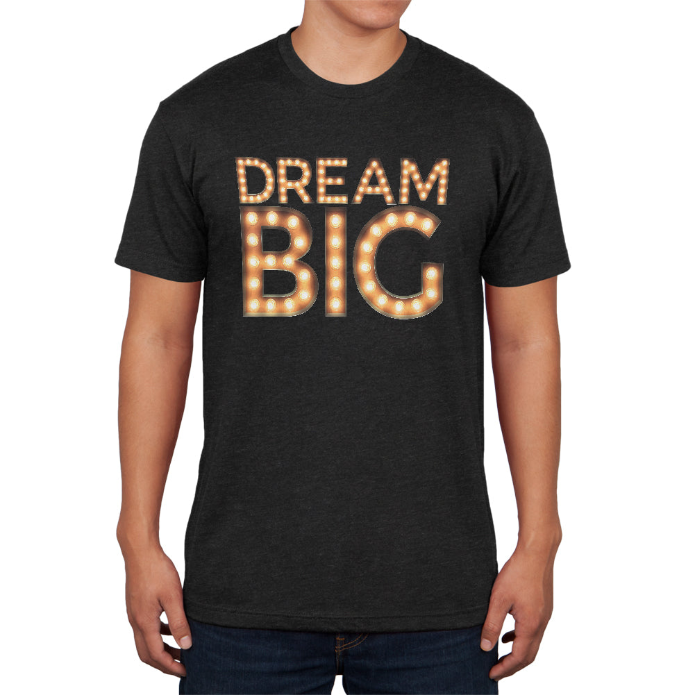 Dream Big Marquee Lights Mens Soft T Shirt Men's T-Shirts Old Glory 2XL Vintage Black 