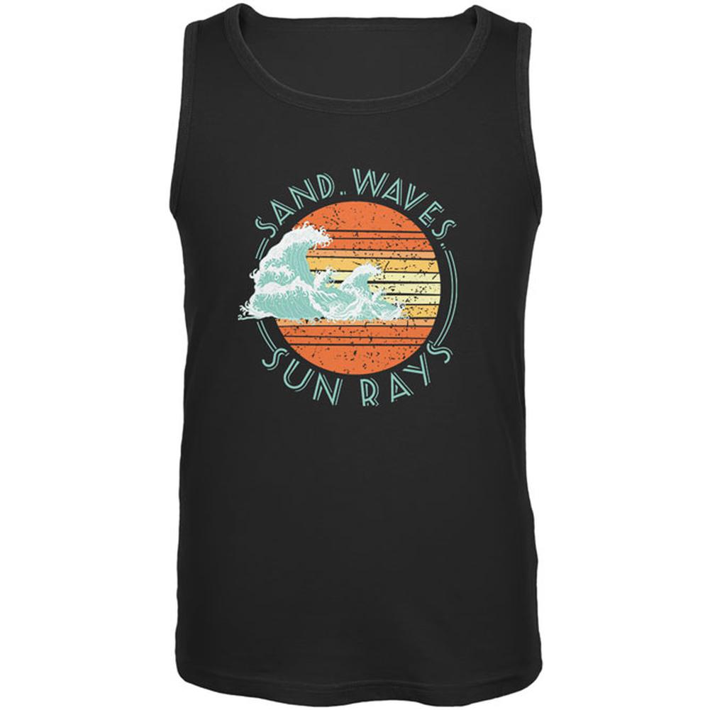 Sand Waves Sun Rays Mens Tank Top Men's Tank Tops Old Glory 2XL Black 