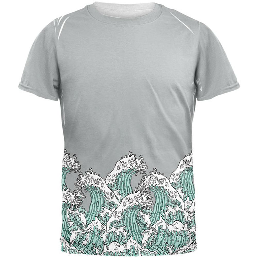 Graphic Waves All Over Mens T Shirt Men's T-Shirts Old Glory 2XL Multi 
