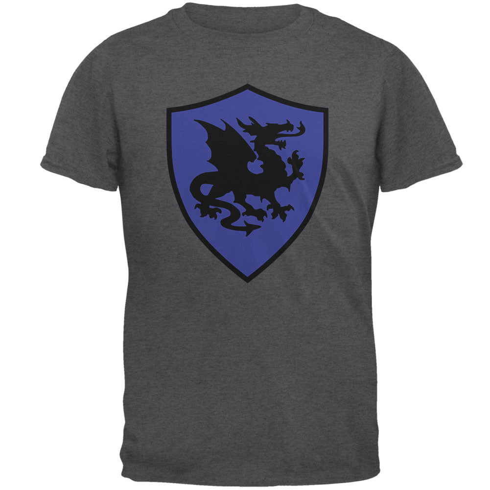 Halloween Knight Shield Costume Dragon Mens T Shirt Men's T-Shirts Old Glory 2XL Dark Heather 