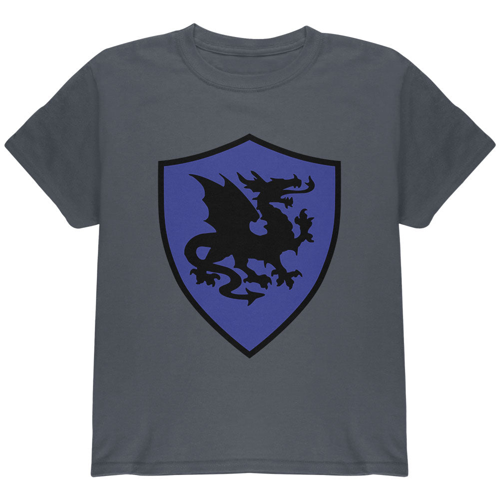 Halloween Knight Shield Costume Dragon Youth T Shirt Youth T-Shirts Old Glory YLG Charcoal 