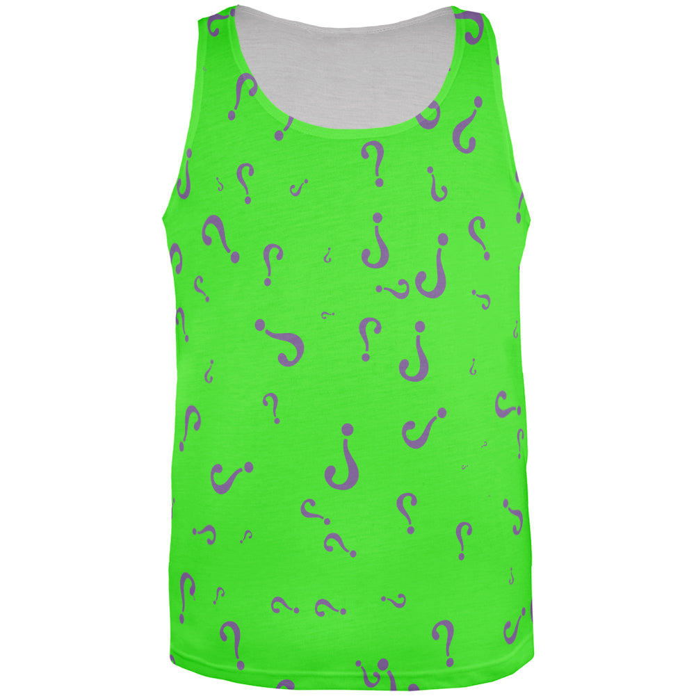 Riddle Me This Halloween Costume All Over Mens Tank Top Men's Tank Tops Old Glory 3XL Multi 