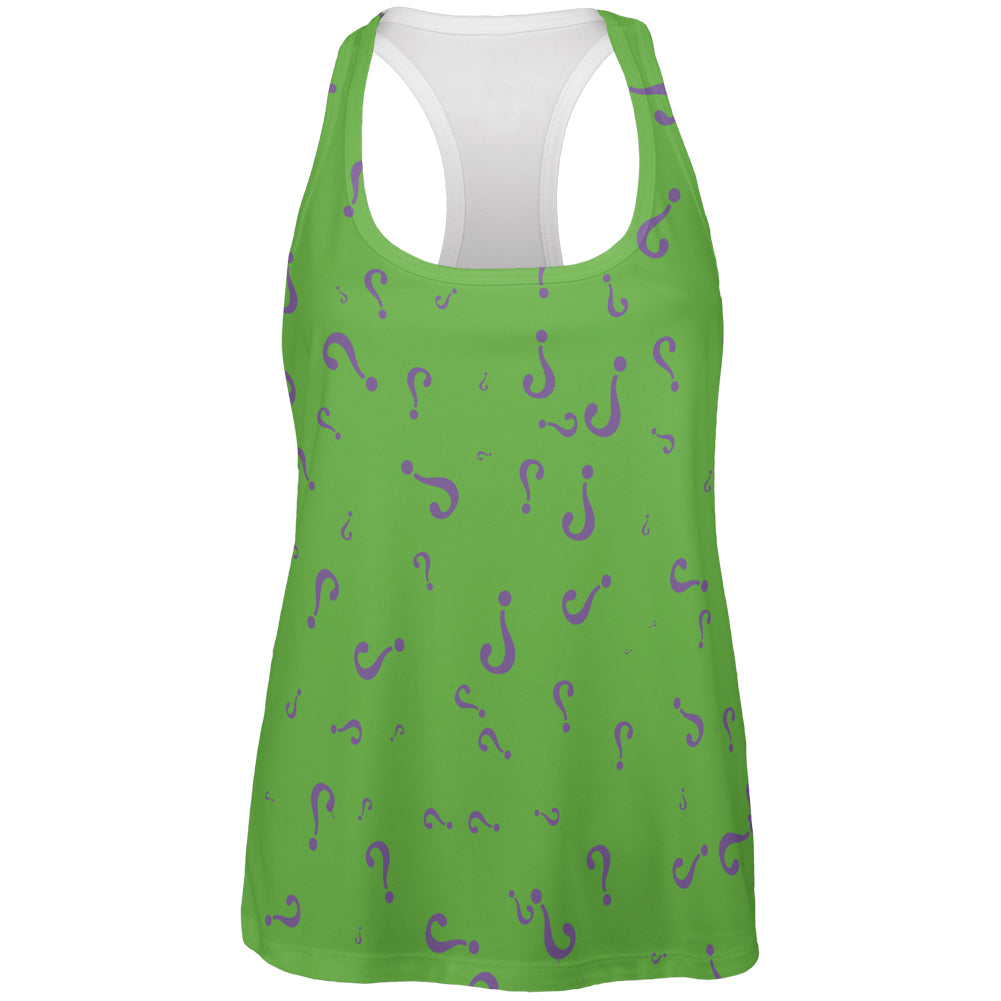 Riddle Me This Halloween Costume All Over Womens Work Out Tank Top Women's Tank Tops Old Glory MD Multi 