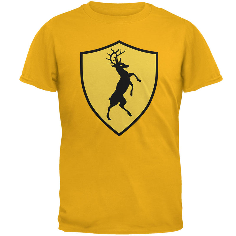 Halloween Knight Shield Costume Stag Mens T Shirt Men's T-Shirts Old Glory 2XL Gold 