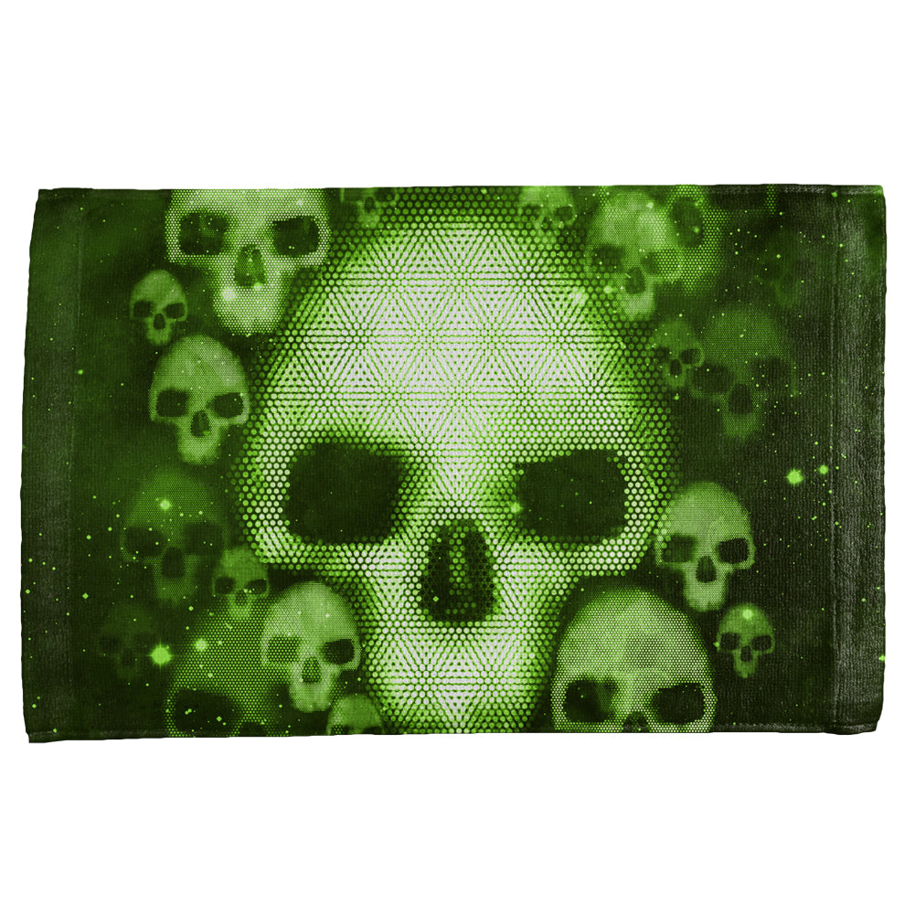 Halloween Cyber Space Alien Skull All Over Hand Towel Hand Towel Old Glory OS Multi 