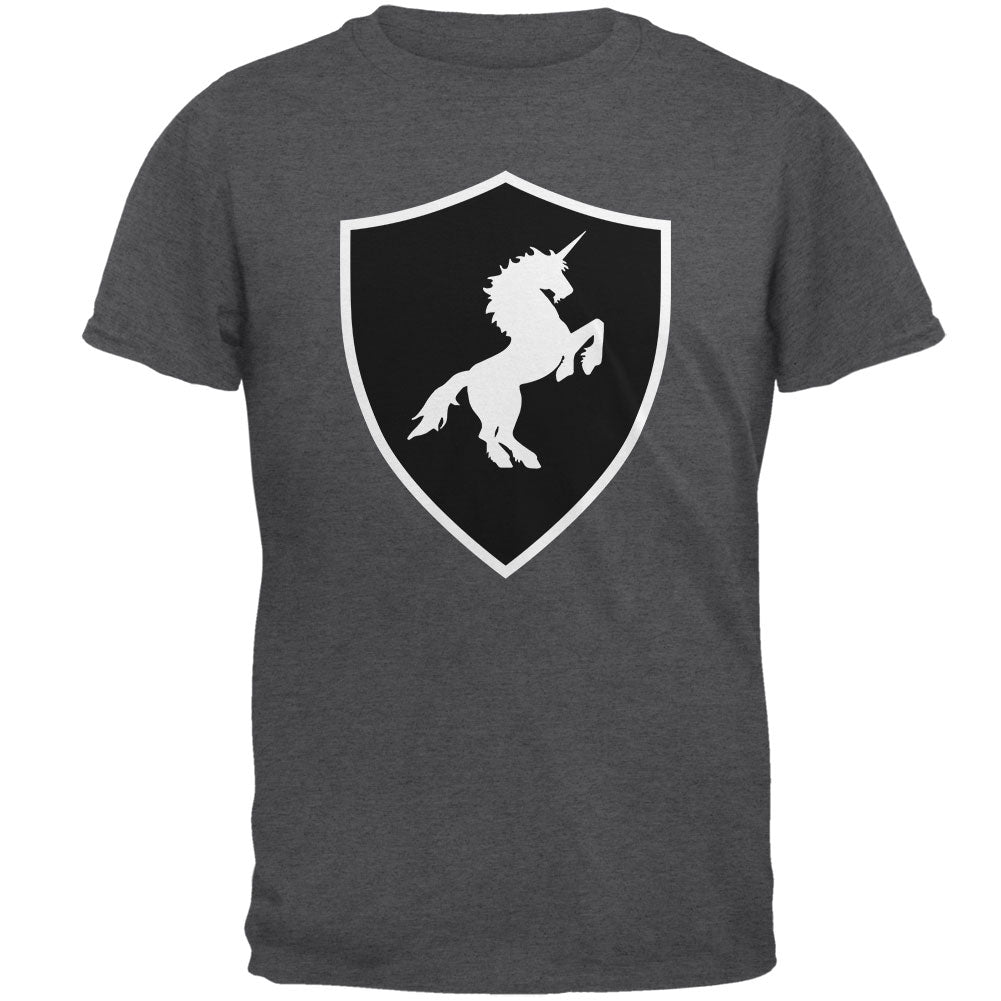 Halloween Knight Shield Costume Unicorn Mens T Shirt Men's T-Shirts Old Glory 2XL Dark Heather 