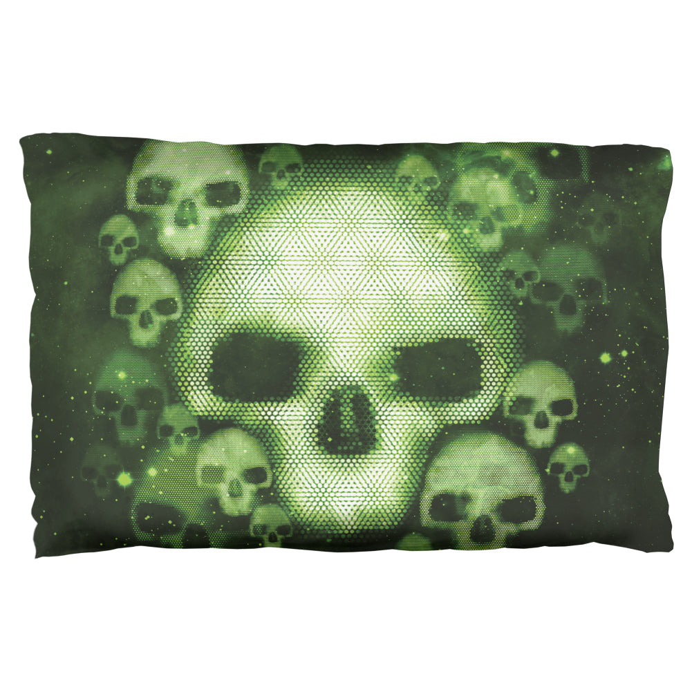 Halloween Cyber Space Alien Skull Pillow Case Pillowcases Old Glory OS Multi 