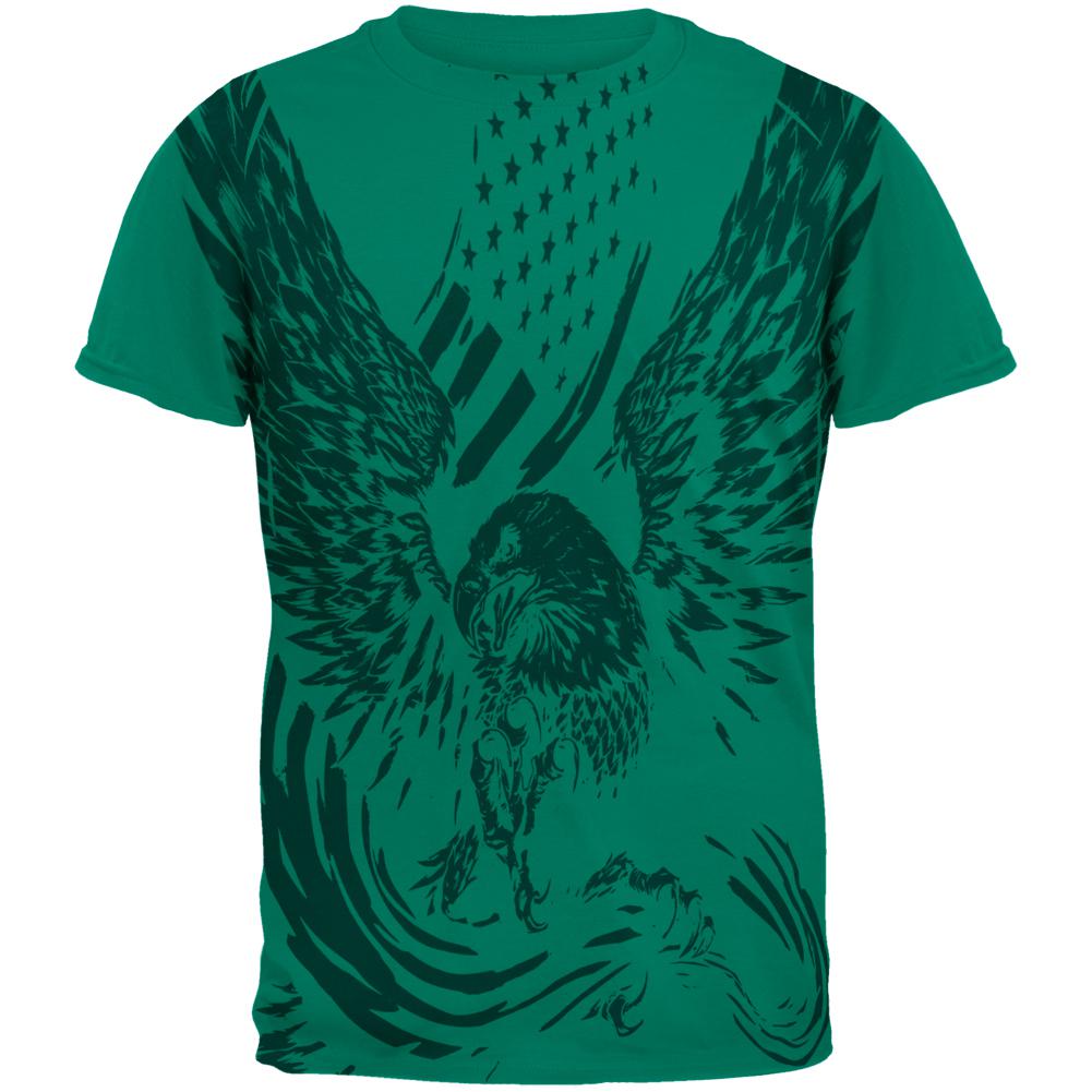 Screaming Eagle American Flag Mens T Shirt Men's T-Shirts Old Glory 2XL Jade Dome 