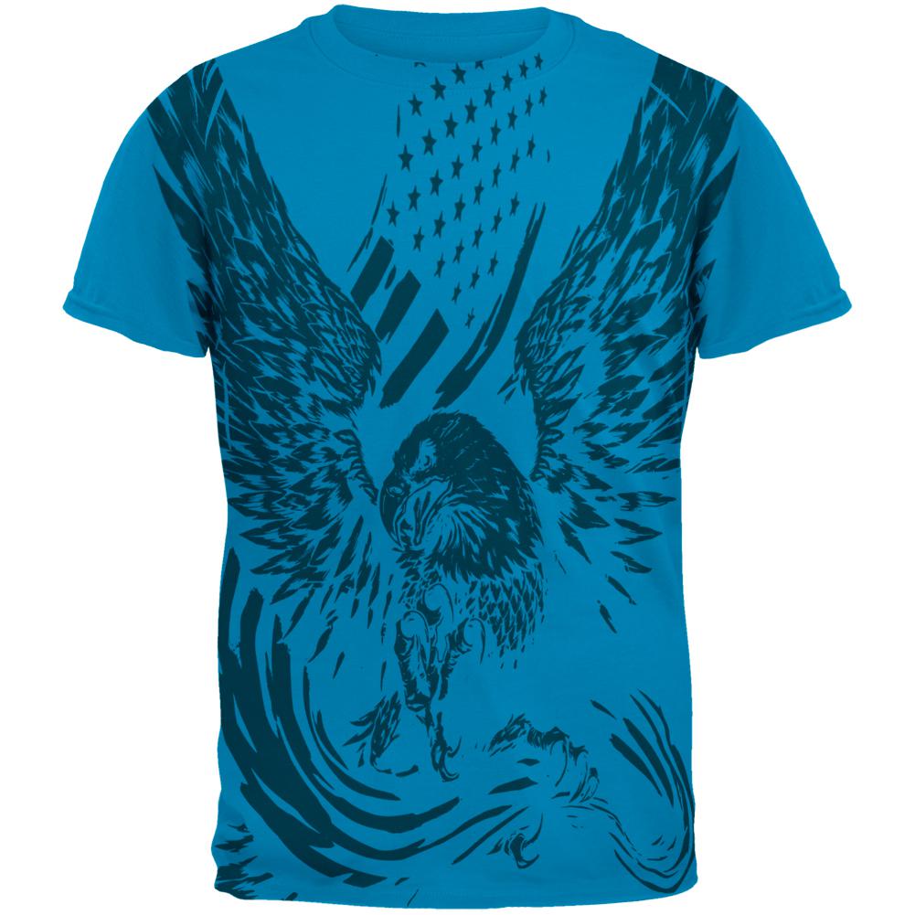 Screaming Eagle American Flag Mens T Shirt Men's T-Shirts Old Glory 2XL Sapphire 