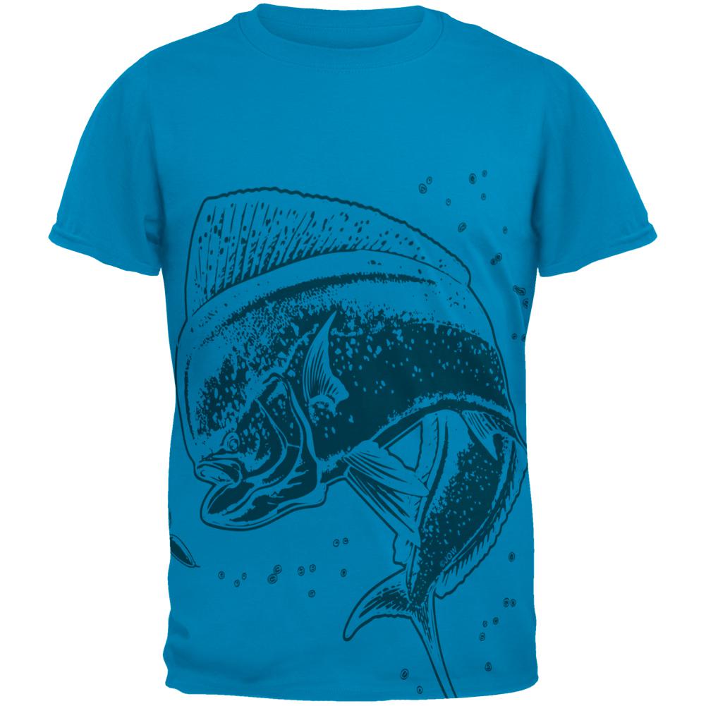 Dorado Mahi Mahi Dolphin Fish Mens T Shirt Men's T-Shirts Old Glory 2XL Sapphire 