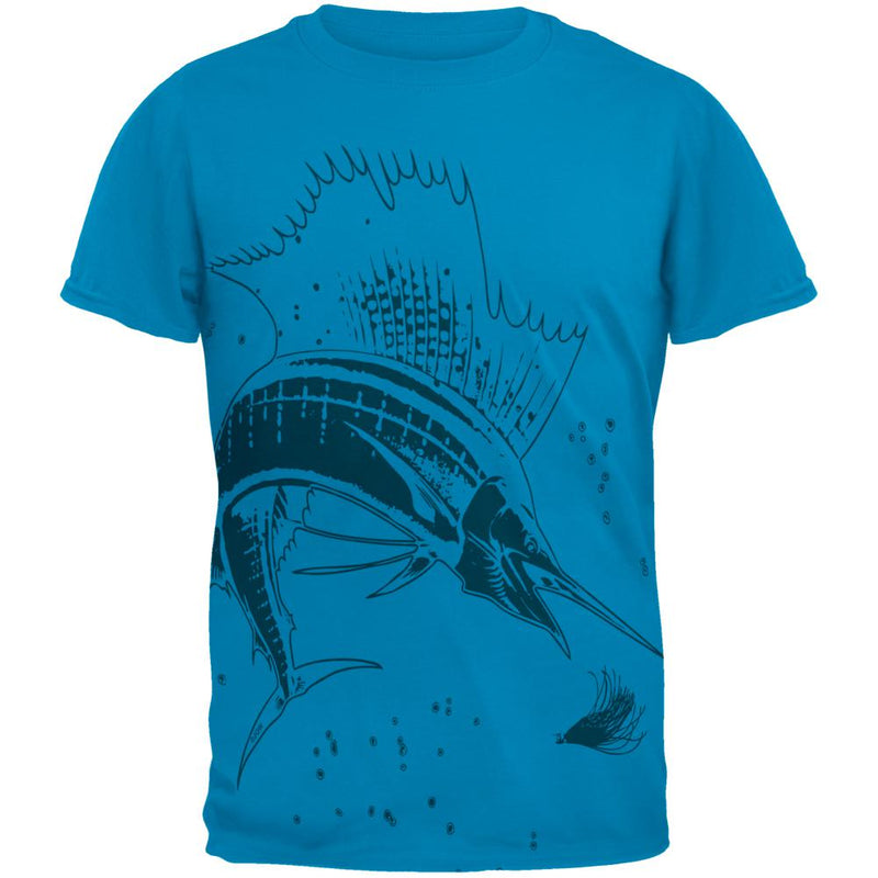 Sailfish Deep Sea Predator Mens T Shirt Men's T-Shirts Old Glory 2XL Sapphire 