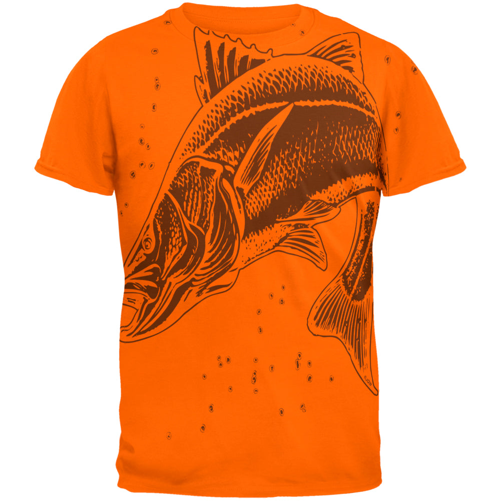 Snook Sergeant Fish Robalo Mens T Shirt Men's T-Shirts Old Glory 2XL Safety Orange 